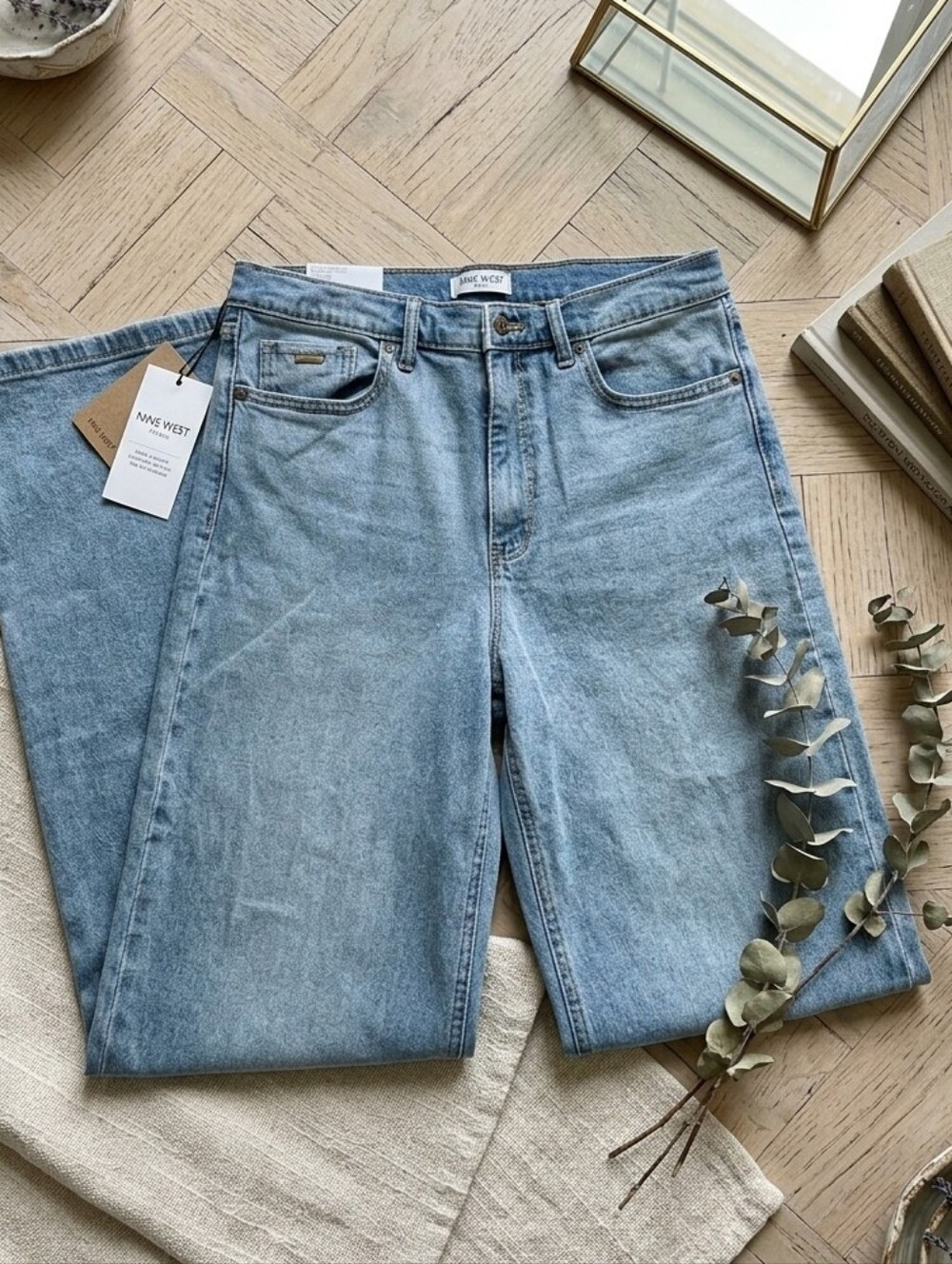 NWT Nine West Wide Leg Jeans Light Wash High Rise
